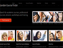 Tablet Screenshot of londoncoursefinder.com